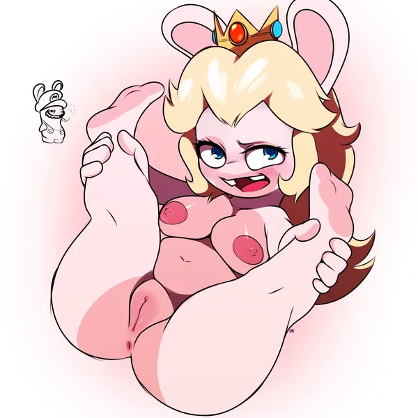 rabbid peach (mario bros, mario plus rabbids kingdom battle) created by alexc