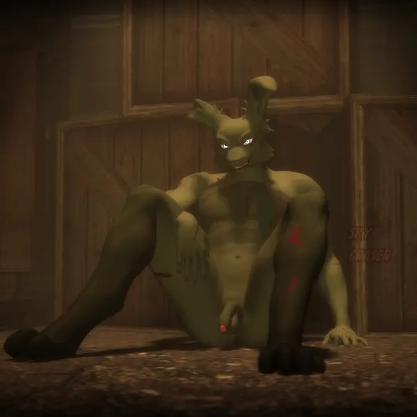 rabbit (petruz), springtrap (fnaf) (five nights at freddy's, five nights at freddy's 3) created by sky chaser