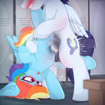 rainbow dash (mlp), soarin (mlp), wonderbolts (mlp) (friendship is magic, hasbro) created by parabellumpony