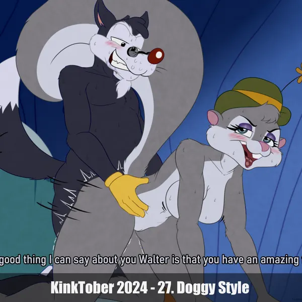 slappy squirrel, walter wolf (animaniacs, warner brothers) created by jorge-the-wolfdog