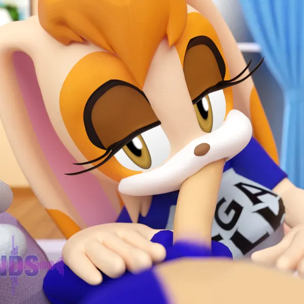 sonic the hedgehog, vanilla the rabbit (mega milk, sega) created by ssawnds