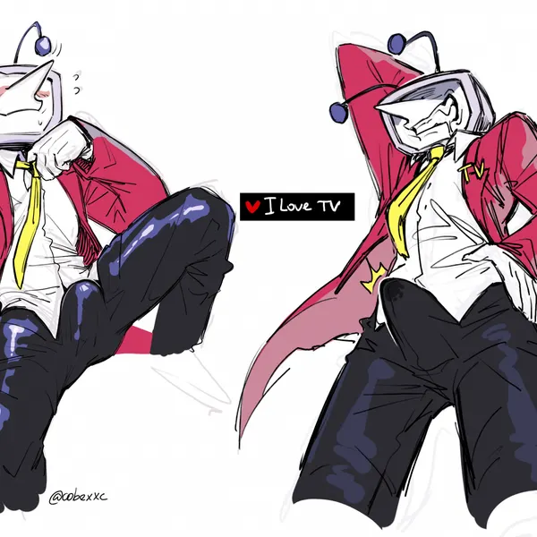 tenna (deltarune) (deltarune, undertale (series)) created by cobu