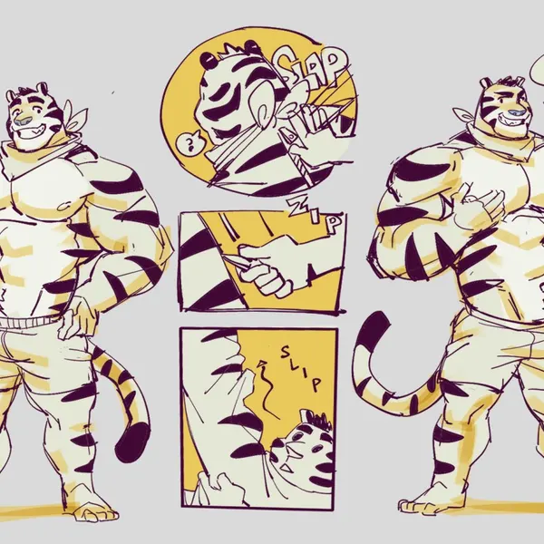 tony the tiger (frosted flakes, kellogg's) created by p0sporo