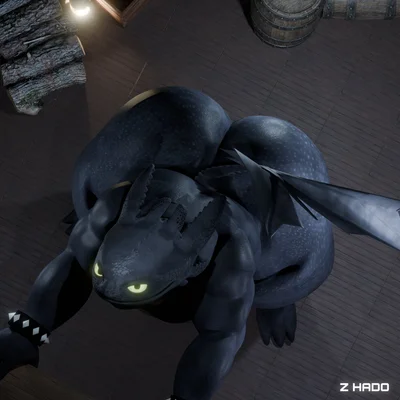 toothless (dreamworks, european mythology) created by z hado