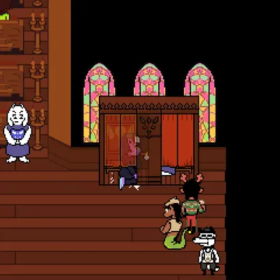 aaron (undertale), asgore dreemurr, catty cattenheimer (deltarune, undertale) created by bladedbard