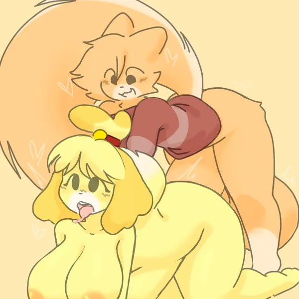 alex (horniicat), isabelle (animal crossing) (animal crossing, nintendo) created by horniicat