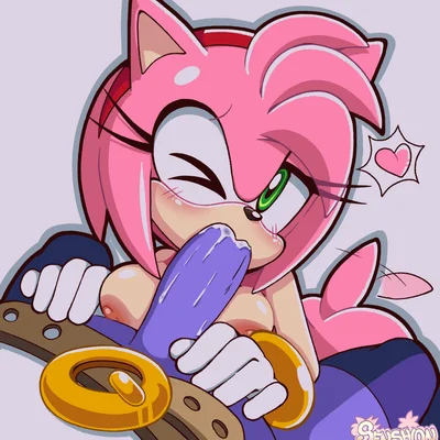 amy rose, big the cat (sega, sonic the hedgehog (series)) created by senshion