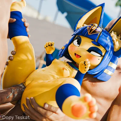 ankha (animal crossing) (animal crossing, nintendo) created by sashacakes