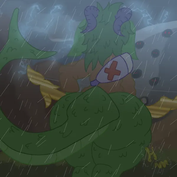 asgore dreemurr (asgore running over dess, undertale (series)) created by hurricane weaver
