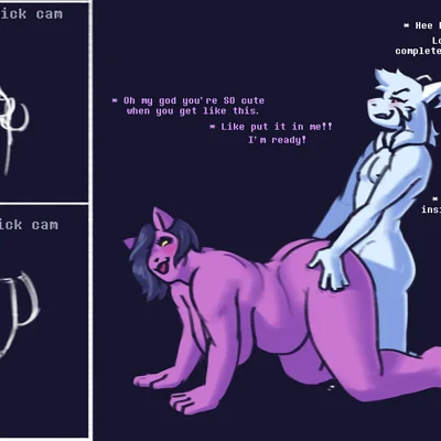 asriel dreemurr, asriel dreemurr (god form), catty cattenheimer (patreon, undertale) created by dracozhilla