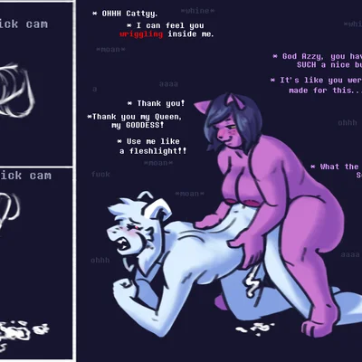 asriel dreemurr, asriel dreemurr (god form), catty cattenheimer (patreon, undertale) created by dracozhilla