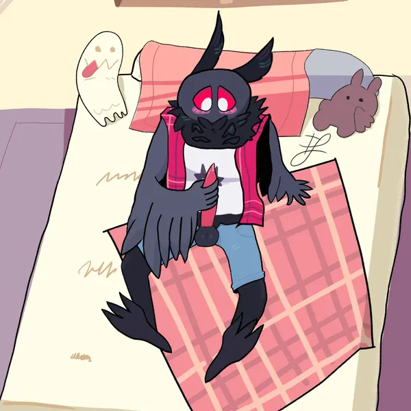 atlas (cryptid crush), mothman (cryptid crush) created by haventhefrog