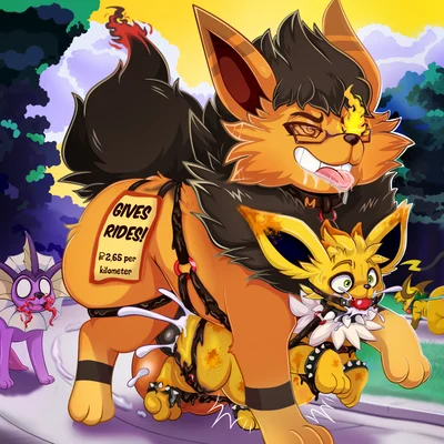 augury (character), oranz (markyflare), splat (yellowsquid) (nintendo, pokemon) created by augury (artist)