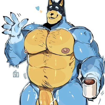 bandit heeler (bluey (series)) created by homfnomf