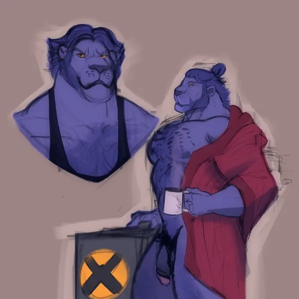 beast (marvel) (marvel, x-men) created by burrserk