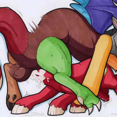 big macintosh (mlp), discord (mlp) (friendship is magic, hasbro) created by rotten owl