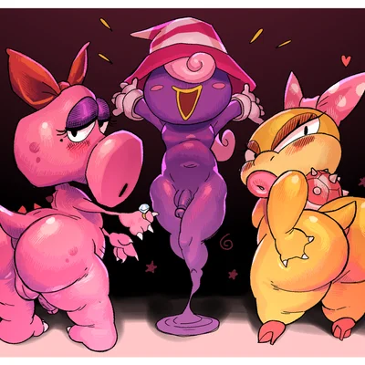 birdo (character), koopaling, vivian (mario) (mario bros, nintendo) created by capcognito