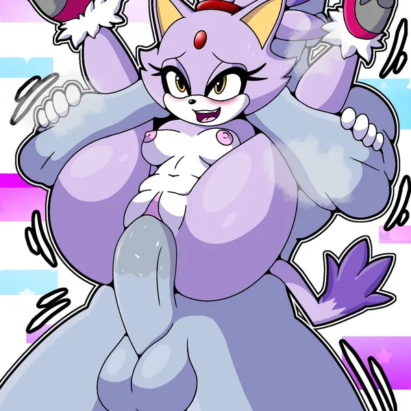 blaze the cat (sega, sonic the hedgehog (series)) created by skwid