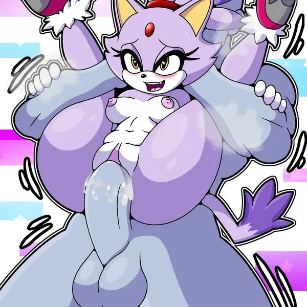 blaze the cat (sega, sonic the hedgehog (series)) created by skwid