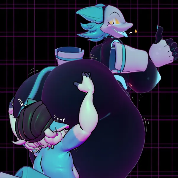 blu (bludoe), tasque manager (deltarune, undertale (series)) created by anaroth