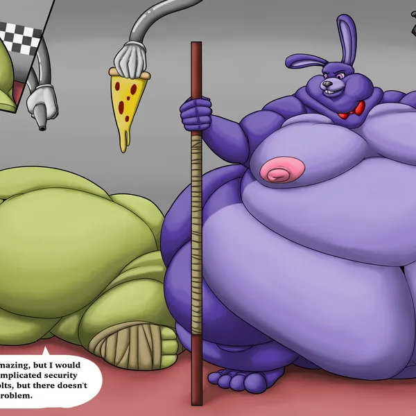 bonnie (fnaf), donatello (tmnt) (five nights at freddy's, scottgames) created by wolfgerlion64