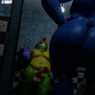 bonnie (fnaf), montgomery gator (five nights at freddy's, five nights at freddy's: security breach) created by z hado