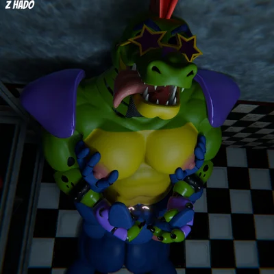 bonnie (fnaf), montgomery gator (five nights at freddy's, five nights at freddy's: security breach) created by z hado