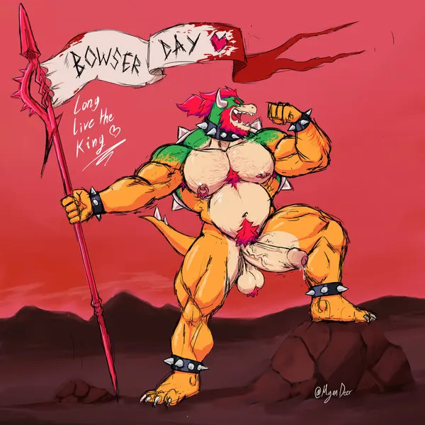 bowser (bowser day, mario bros) created by morgan deer