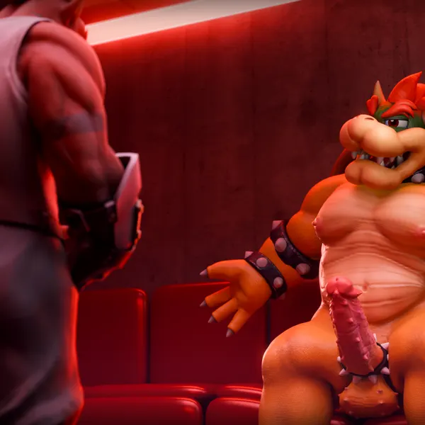 bowser, delga (mario bros, mythology) created by ks simp (artist)