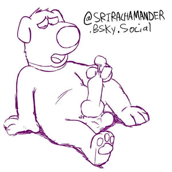 brian griffin (family guy) created by srirachamander