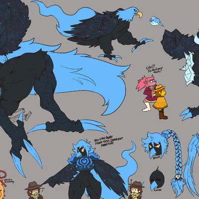 ceroba ketsukane, clover (undertale yellow), cole (deltarune yellow) (deltarune, deltarune yellow) created by signirsol