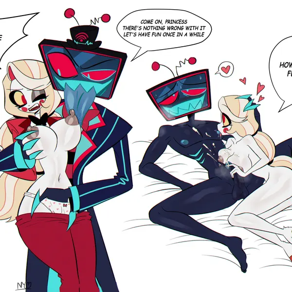 charlie morningstar, vox (hazbin hotel) (hazbin hotel, hellaverse) created by nyochandesuyo