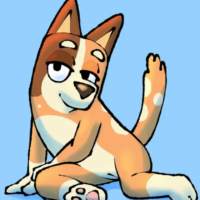 chilli heeler (bluey (series)) created by trapezium