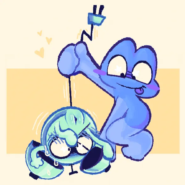 clock (itft), four (bfb) (battle for dream island, it's time for the) created by clockstops3am