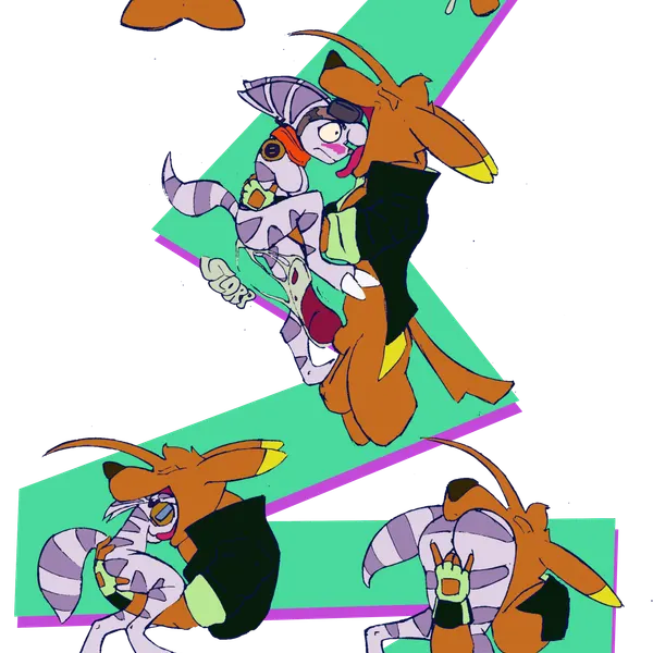 cyote, rivet (ratchet and clank) (ratchet and clank, sony corporation) created by chaoshetra