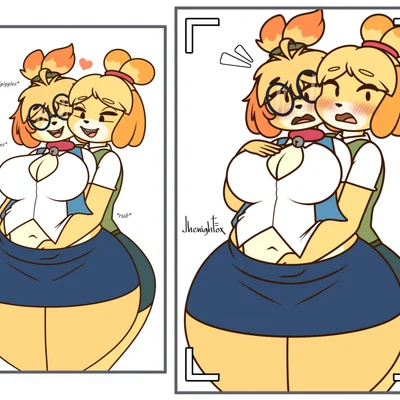 derpybelle, isabelle (animal crossing) (animal crossing, nintendo) created by jhenightfox
