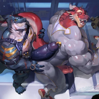 dylan (alvintanubis), griffin (awpdragon) (alvintanubis, mythology) created by yibian sz