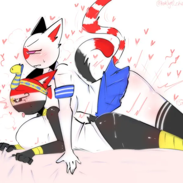 egypt (country humans), japan (country humans) (countryhumans) created by kak0yt0 chel