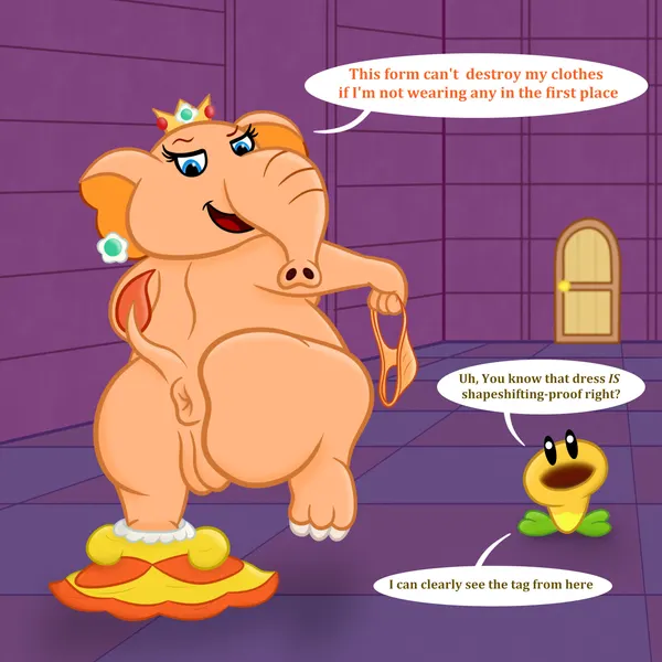 elephant daisy, princess daisy (mario bros, nintendo) created by sharkinwaves