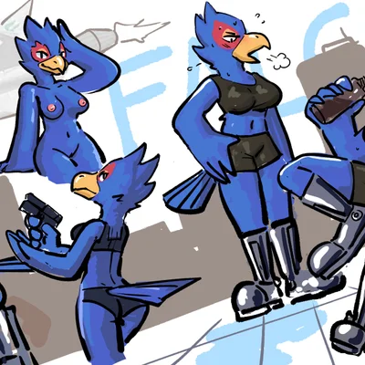 falco lombardi (nintendo, star fox) created by dubindore