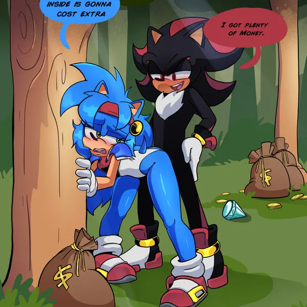 fan character, selena the popful hedgehog, shadow the hedgehog (falcom, popful mail) created by xao art