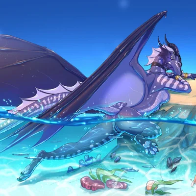 fan character, tetra (shadeominus) (mythology, wings of fire) created by mydrawnworld