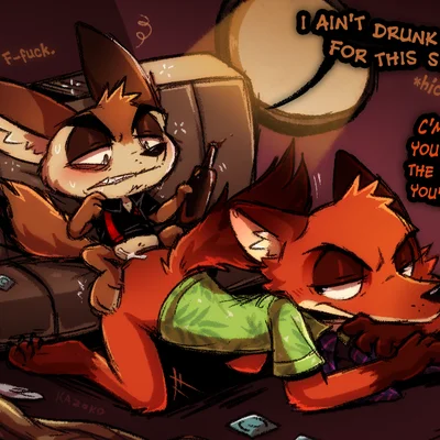 finnick (zootopia), nick wilde (disney, zootopia) created by kazoko (artist)