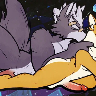 fox mccloud, wolf o'donnell (nintendo, star fox) created by dustythebat