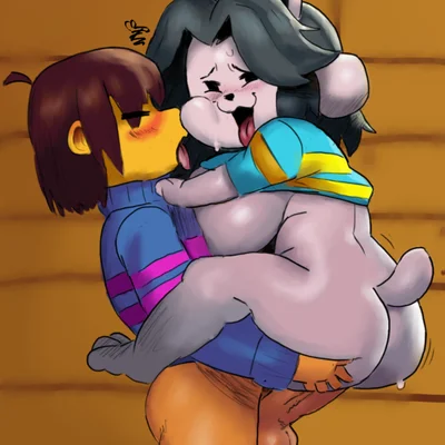 frisk (undertale), temmie (undertale) (undertale, undertale (series)) created by teztaz