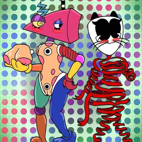 gangle (tadc), zooble (tadc) (glitch productions, the amazing digital circus) created by crazy 8 animations