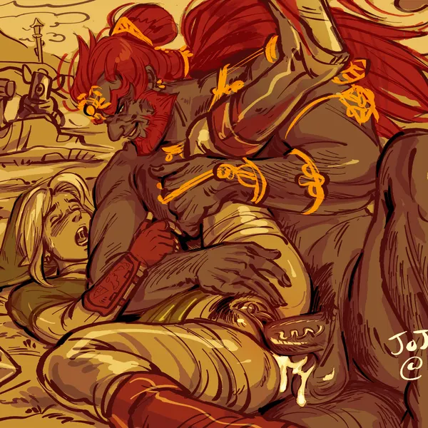 ganondorf, link (breath of the wild, nintendo) created by jojoekaki