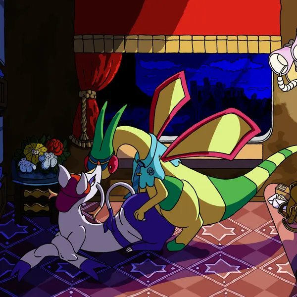 jay (flygonsexpress), sylvie (shinyphantump) (nintendo, pokemon) created by flygon (artist)