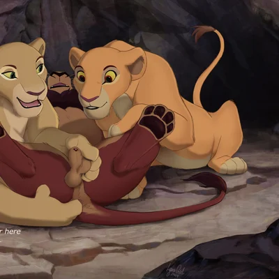 kiara (the lion king), kovu (the lion king), nala (the lion king) (disney, the lion king) created by reallynxgirl