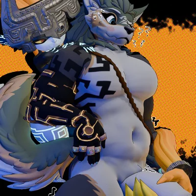 link (wolf form), midna (nintendo, the legend of zelda) created by anaroth